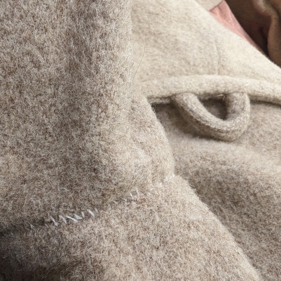 Women's Neutral Wool trench coat. Nicolinni Vintage size 6/8 - Picture 16 of 17